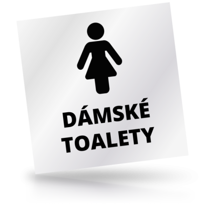 Dámské toalety - čtvercové označení