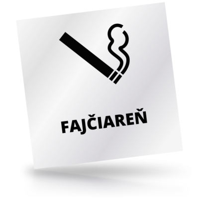 Fajčiareň - čtvercové označení