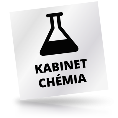 Kabinet chémia - čtvercové označení