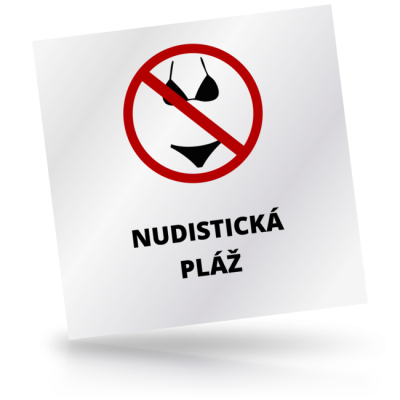Nudistická pláž - čtvercové označení