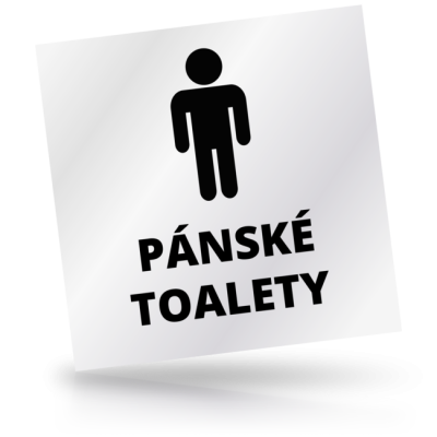 Pánské toalety - čtvercové označení