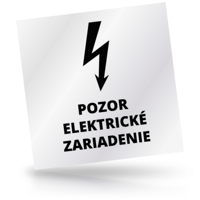 Pozor elektrické zariadenie - čtvercové označení
