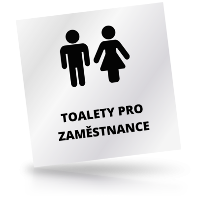 Toalety pro zaměstnance - čtvercové označení