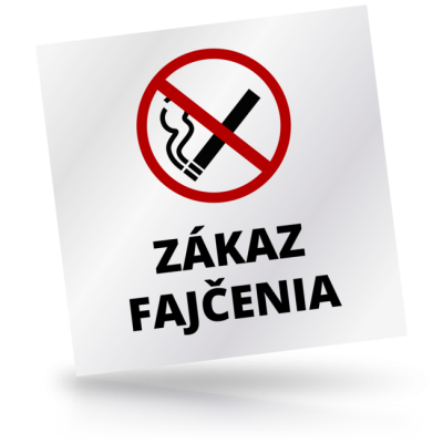 Zákaz fajčenia - čtvercové označení