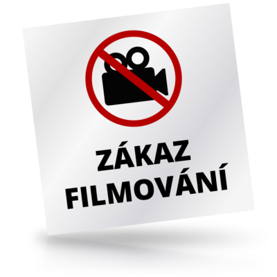 Zákaz filmování - čtvercové označení