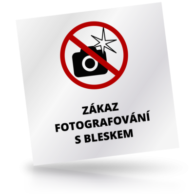 Zákaz fotografování s bleskem - čtvercové označení