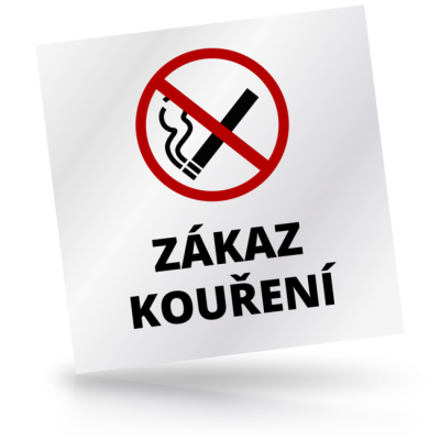 Zákaz kouření - čtvercové označení