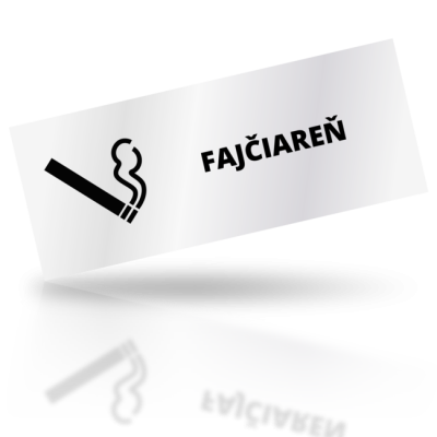 Fajčiareň - obdelníkové označení