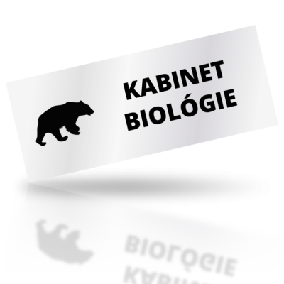 Kabinet biológie - obdelníkové označení