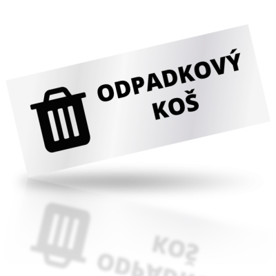 Odpadkový koš 02 - obdelníkové označení