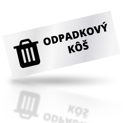 Odpadkový kôš 02 - obdelníkové označení