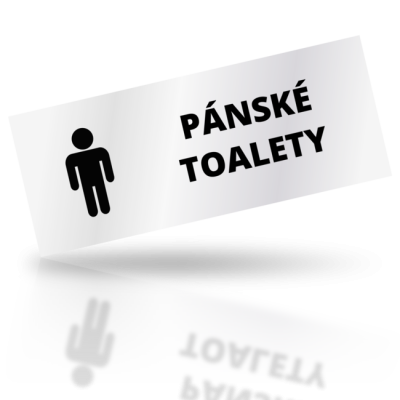 Pánské toalety - obdelníkové označení
