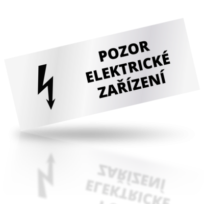 Pozor elektrické zařízení - obdelníkové označení