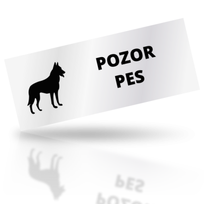 Pozor pes - obdelníkové označení