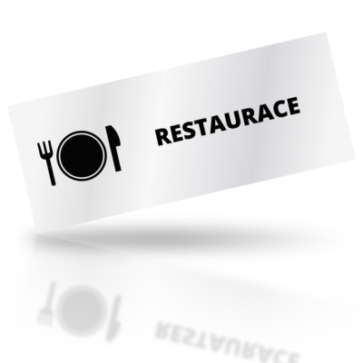 Restaurace - obdelníkové označení