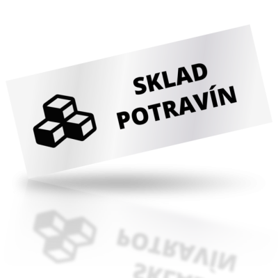 Sklad potravín - obdelníkové označení