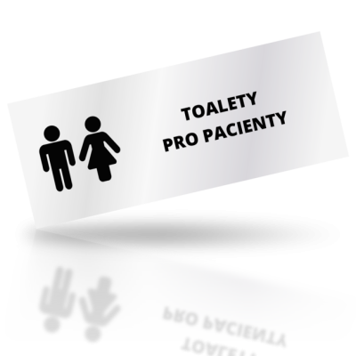 Toalety pro pacienty - obdelníkové označení