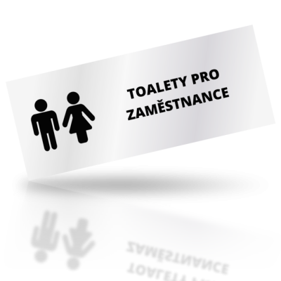 Toalety pro zaměstnance - obdelníkové označení