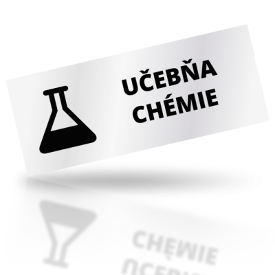 Učebňa chémie - obdelníkové označení