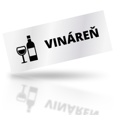 Vináreň - obdelníkové označení