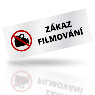 Zákaz filmování - obdelníkové označení