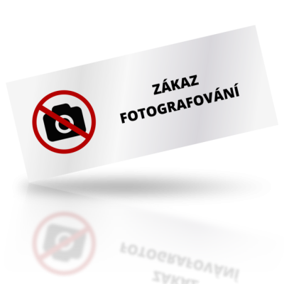 Zákaz fotografování - obdelníkové označení