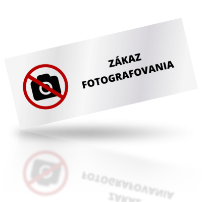 Zákaz fotografovania - obdelníkové označení