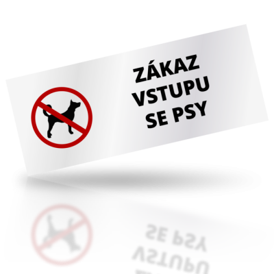 Zákaz vstupu se psy - obdelníkové označení