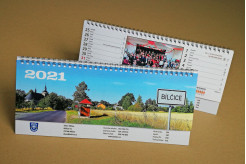 tisk stolního kalendáře pro obec