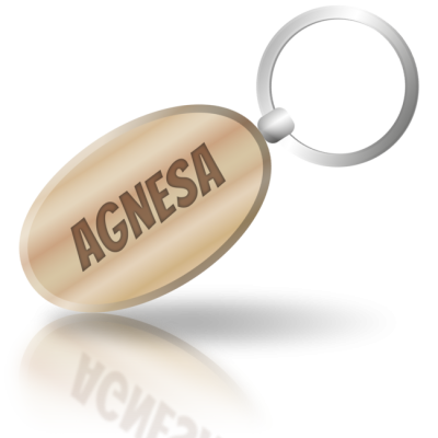 AGNESA - dřevěná klíčenka se jménem