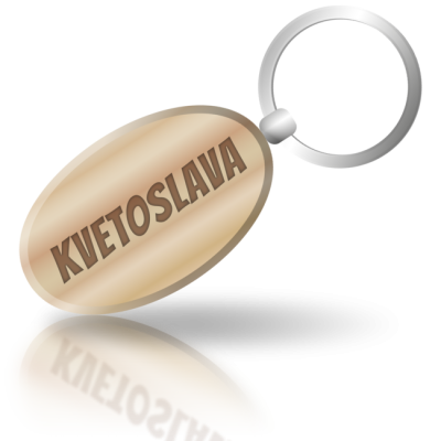 KVETOSLAVA - dřevěná klíčenka se jménem