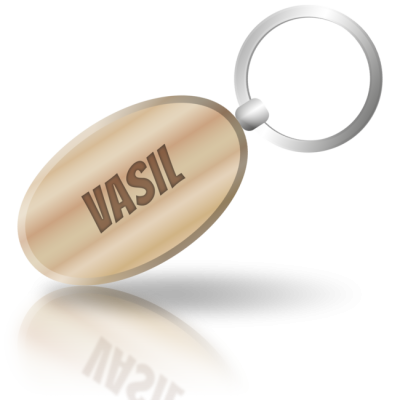 VASIL - dřevěná klíčenka se jménem