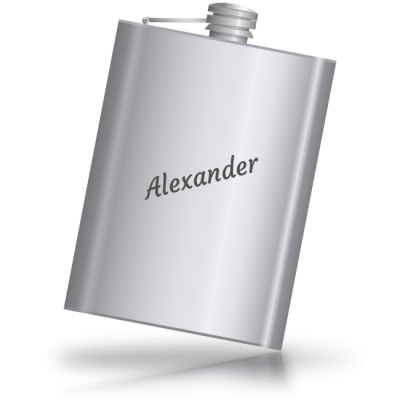 Alexander - kovová placatka se jménem