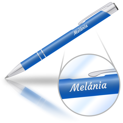 Melánia - kovová propiska se jménem