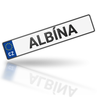 ALBÍNA - imitace značky auta