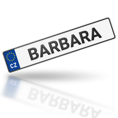 BARBARA - imitace značky auta