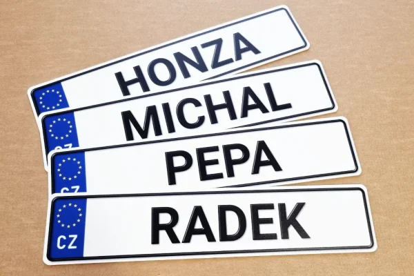 Ukázka realizací značení vlastním textem (samostatná on-line objednávka)