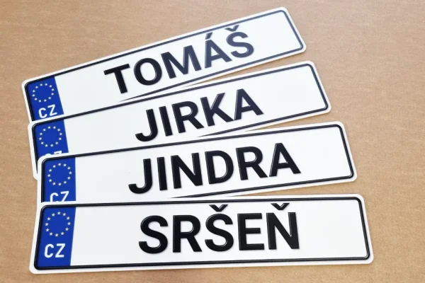 Ukázka realizací značení vlastním textem (samostatná on-line objednávka)